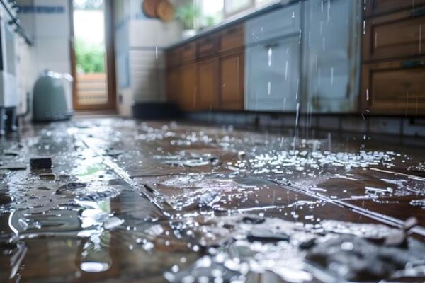 Home 8 Flooded kitchen floor water damage cleanup
