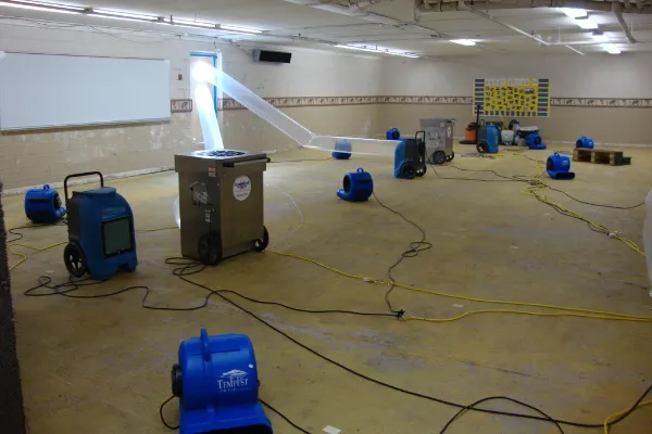 Home 10 Industrial flood restoration equipment in action