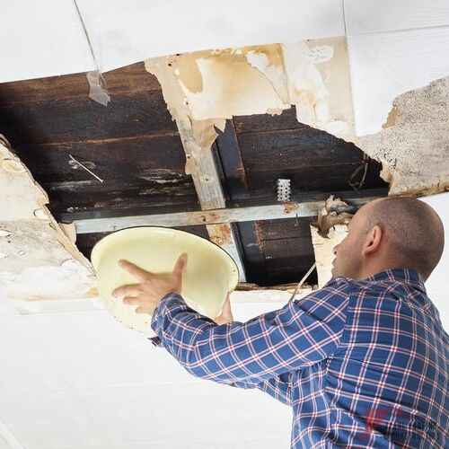 Home 16 Roof leak water damage restoration