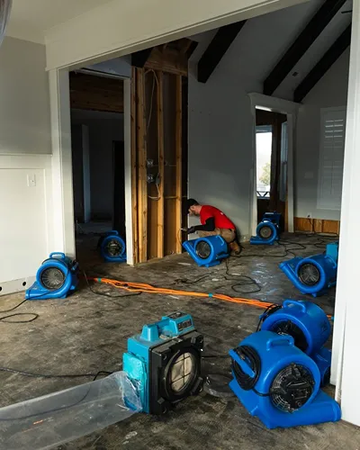 Our Team Restoring Home After Water Damage
