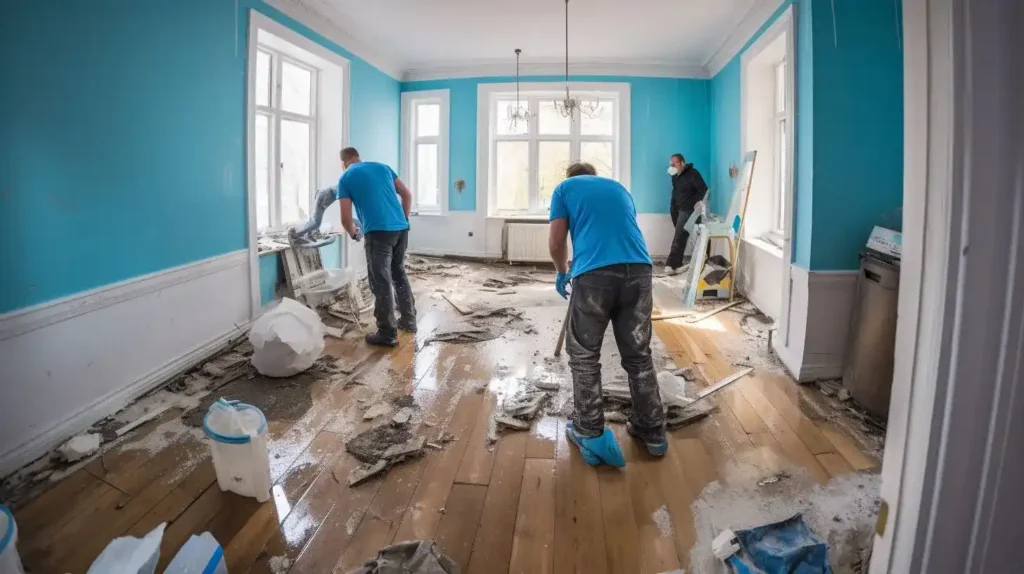 Carpet Water Damage Cleanup in Frisco, TX 1 WDR Frisco TX restoration team ready to dry a water-damaged home